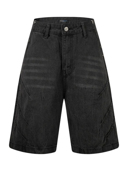 Men's Washed Denim Shorts - VILLA FASHION