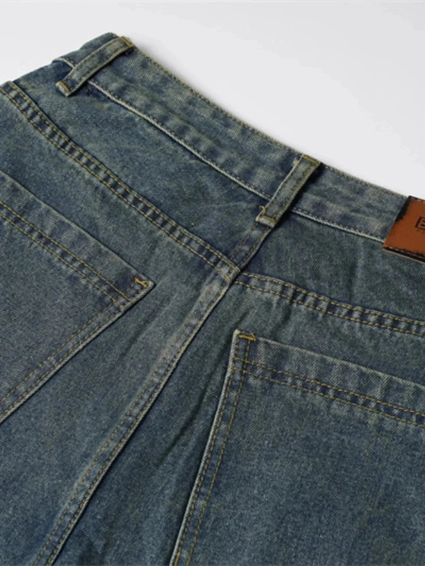 Men's Washed Denim Shorts - VILLA FASHION