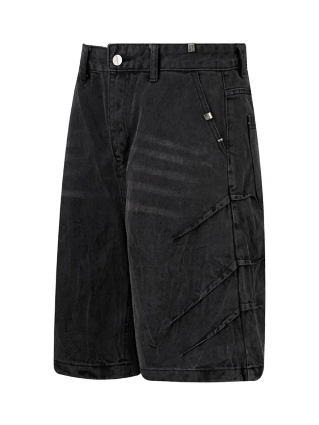 Men's Washed Denim Shorts - VILLA FASHION