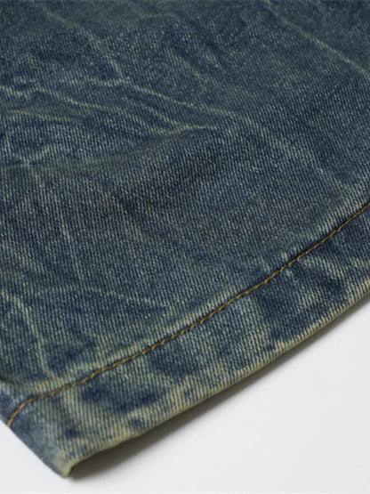 Men's Washed Denim Shorts - VILLA FASHION