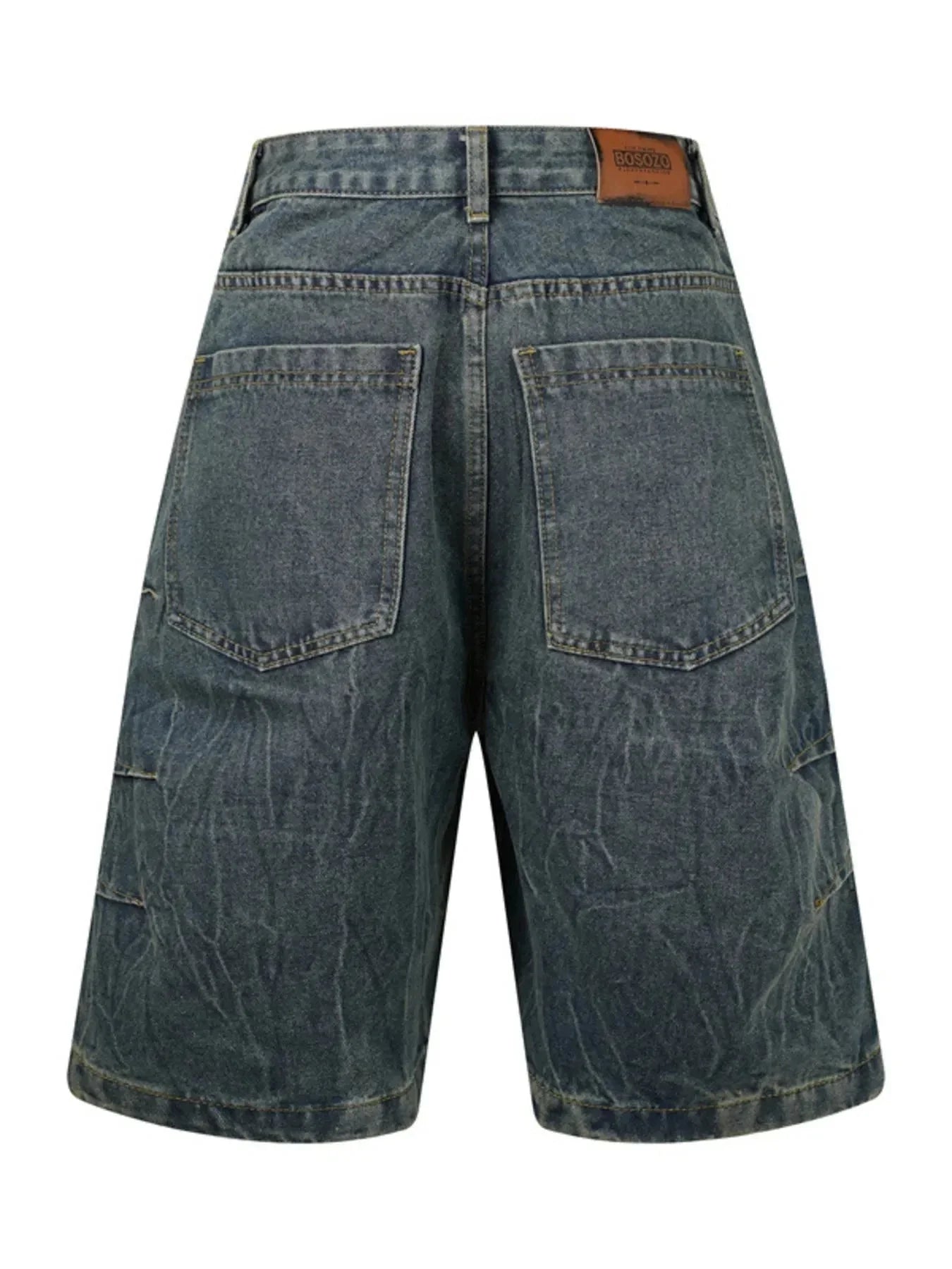 Men's Washed Denim Shorts - VILLA FASHION