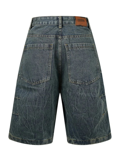 Men's Washed Denim Shorts - VILLA FASHION