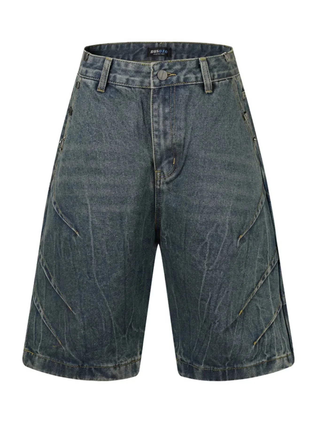 Men's Washed Denim Shorts - VILLA FASHION