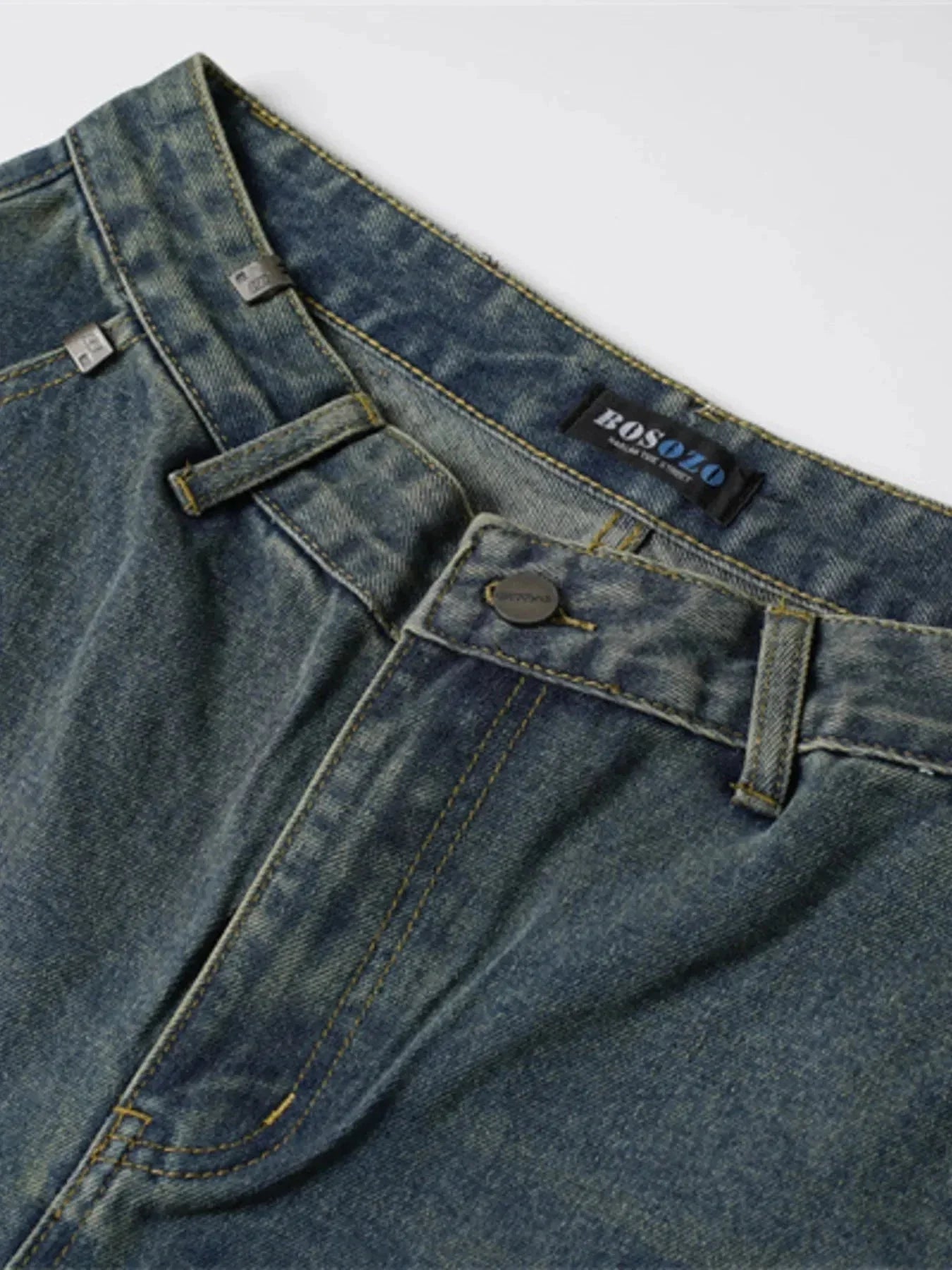 Men's Washed Denim Shorts - VILLA FASHION