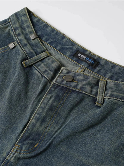 Men's Washed Denim Shorts - VILLA FASHION