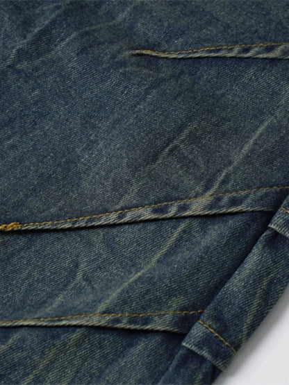 Men's Washed Denim Shorts - VILLA FASHION