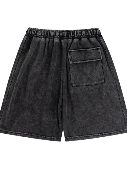 Men's Washed Drawstring Shorts - VILLA FASHION