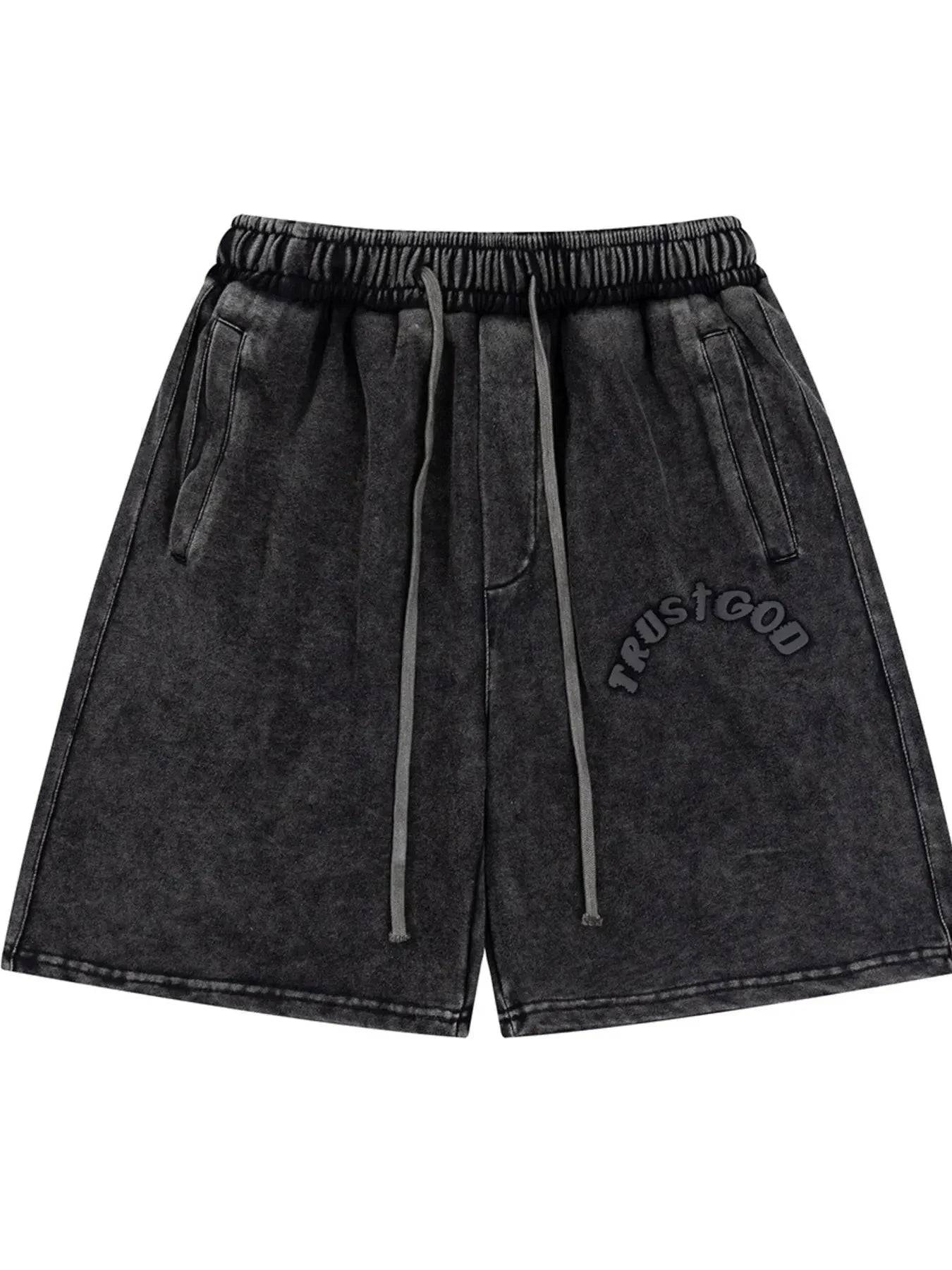 Men's Washed Drawstring Shorts - VILLA FASHION
