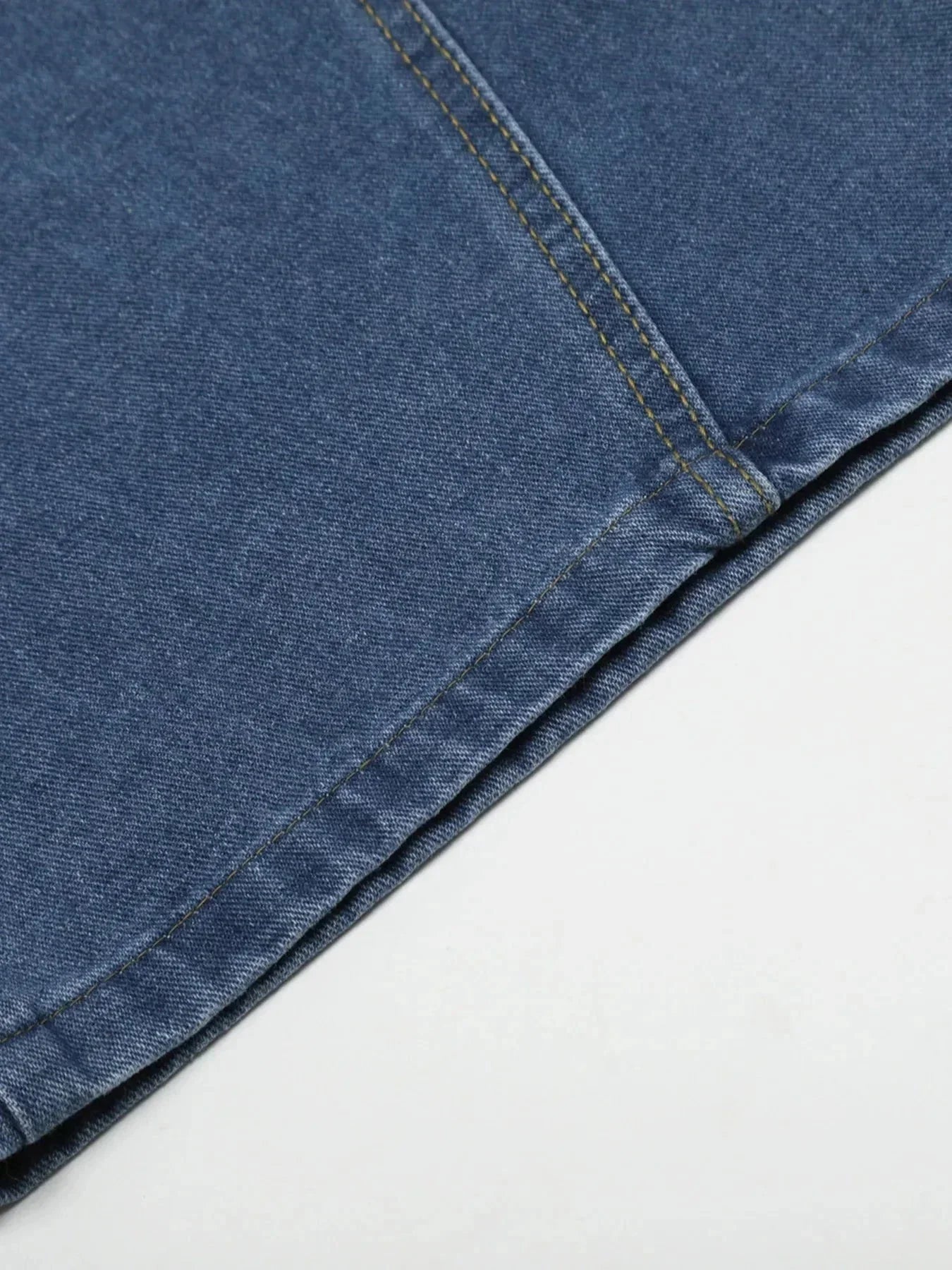 Men's Wide Leg Denim Shorts - VILLA FASHION