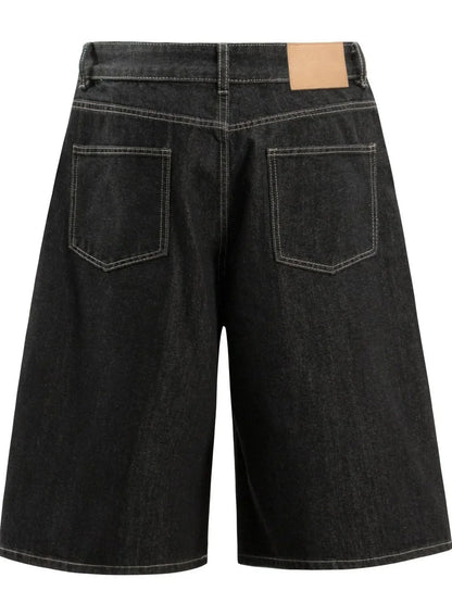 Men's Wide Leg Denim Shorts - VILLA FASHION