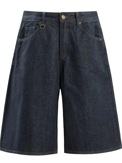 Men's Wide Leg Denim Shorts - VILLA FASHION