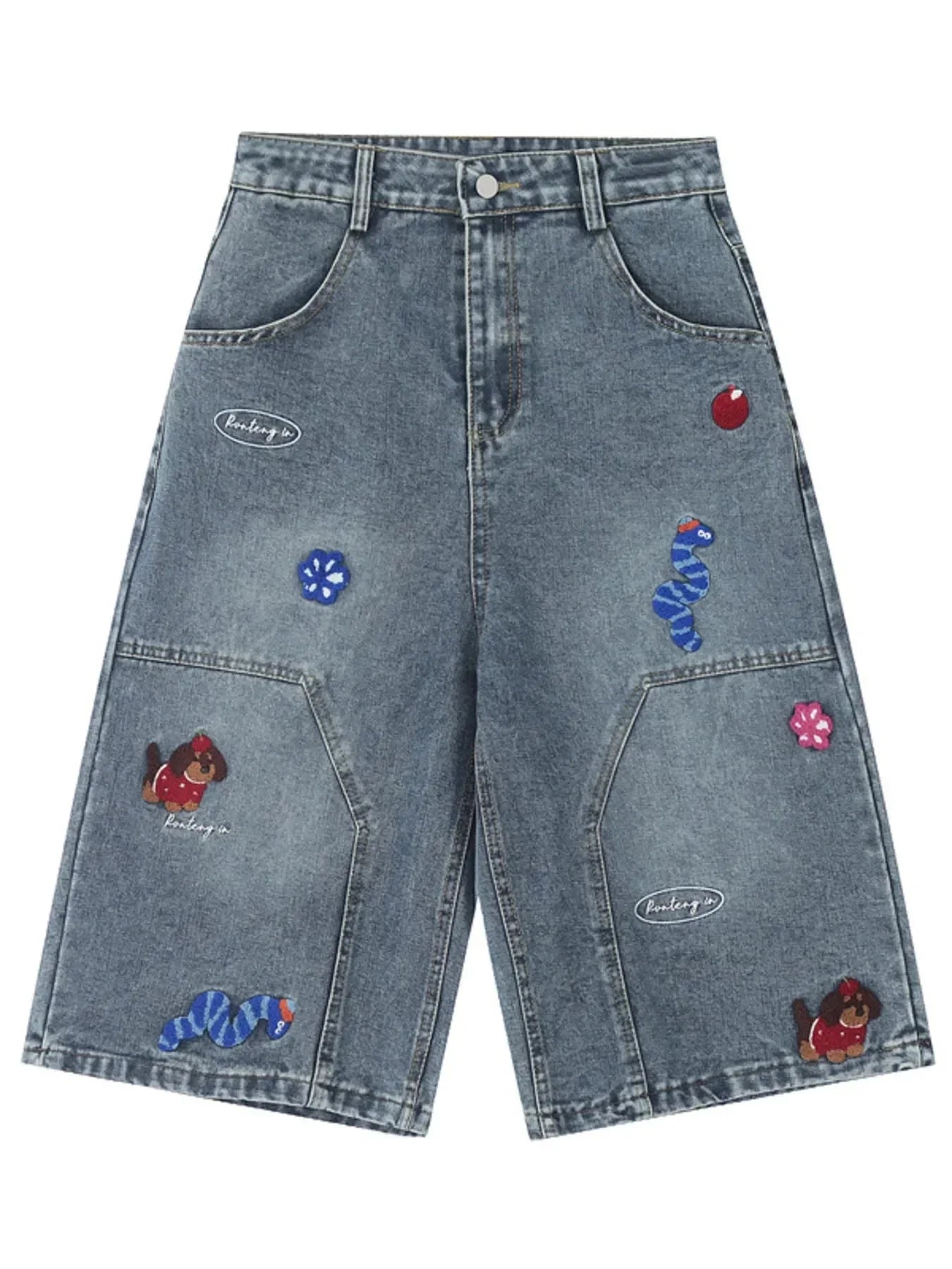 Men's Wide Leg Denim Shorts - VILLA FASHION