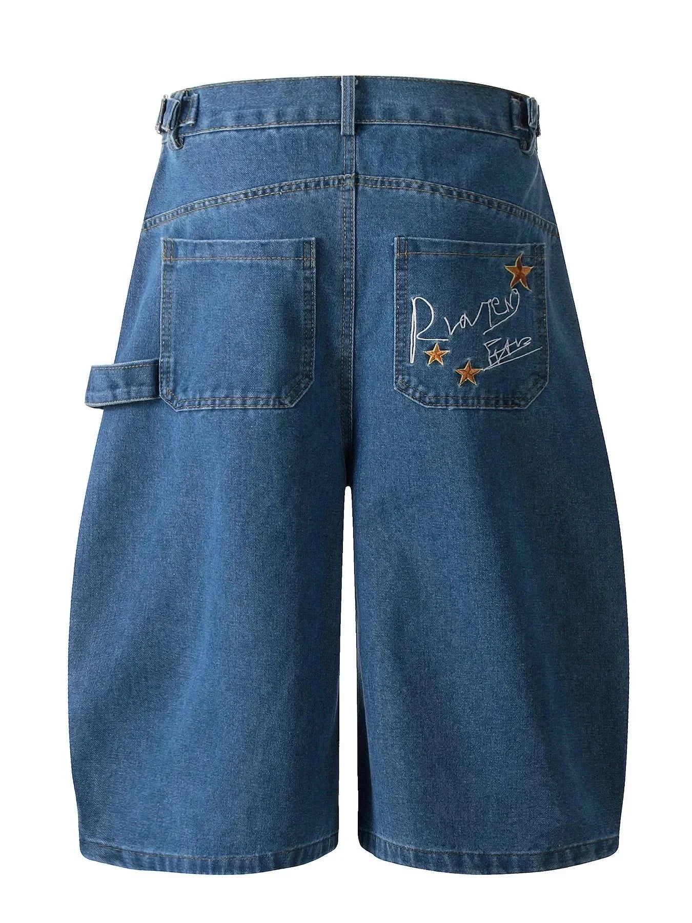 Men's Wide Leg Denim Shorts - VILLA FASHION