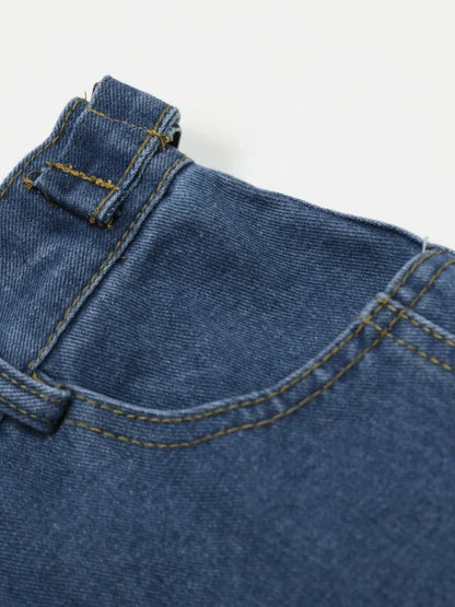 Men's Wide Leg Denim Shorts - VILLA FASHION