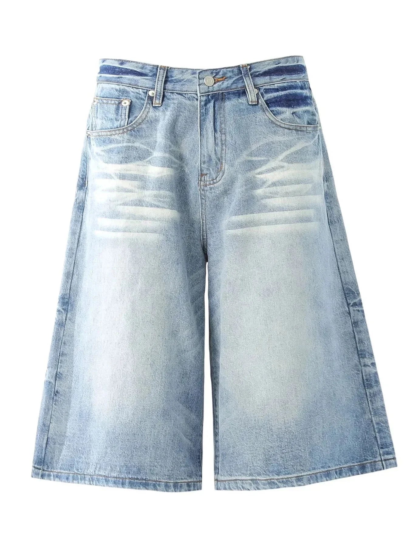 Men's Wide - Leg Denim Shorts - VILLA FASHION