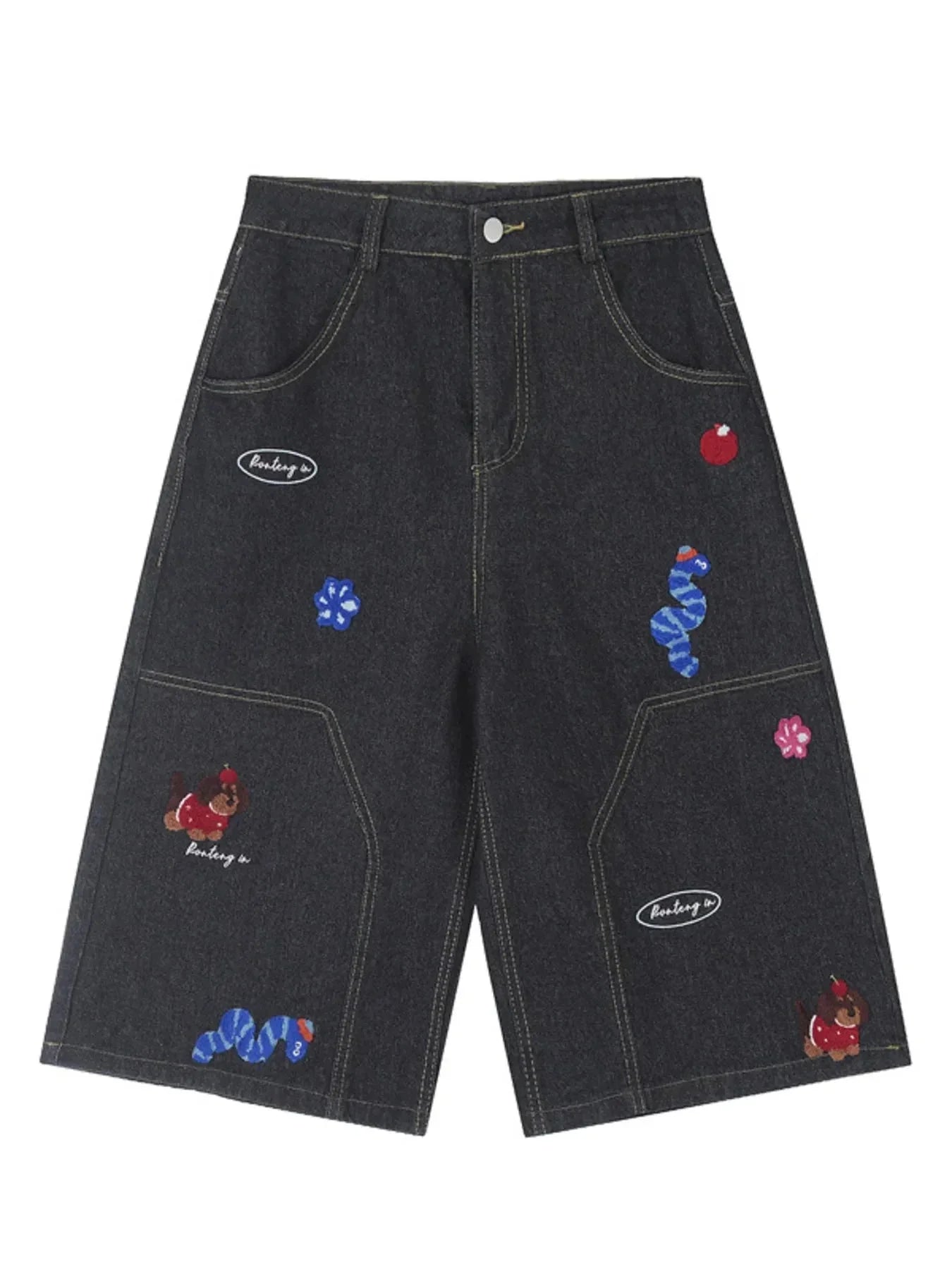 Men's Wide Leg Denim Shorts - VILLA FASHION