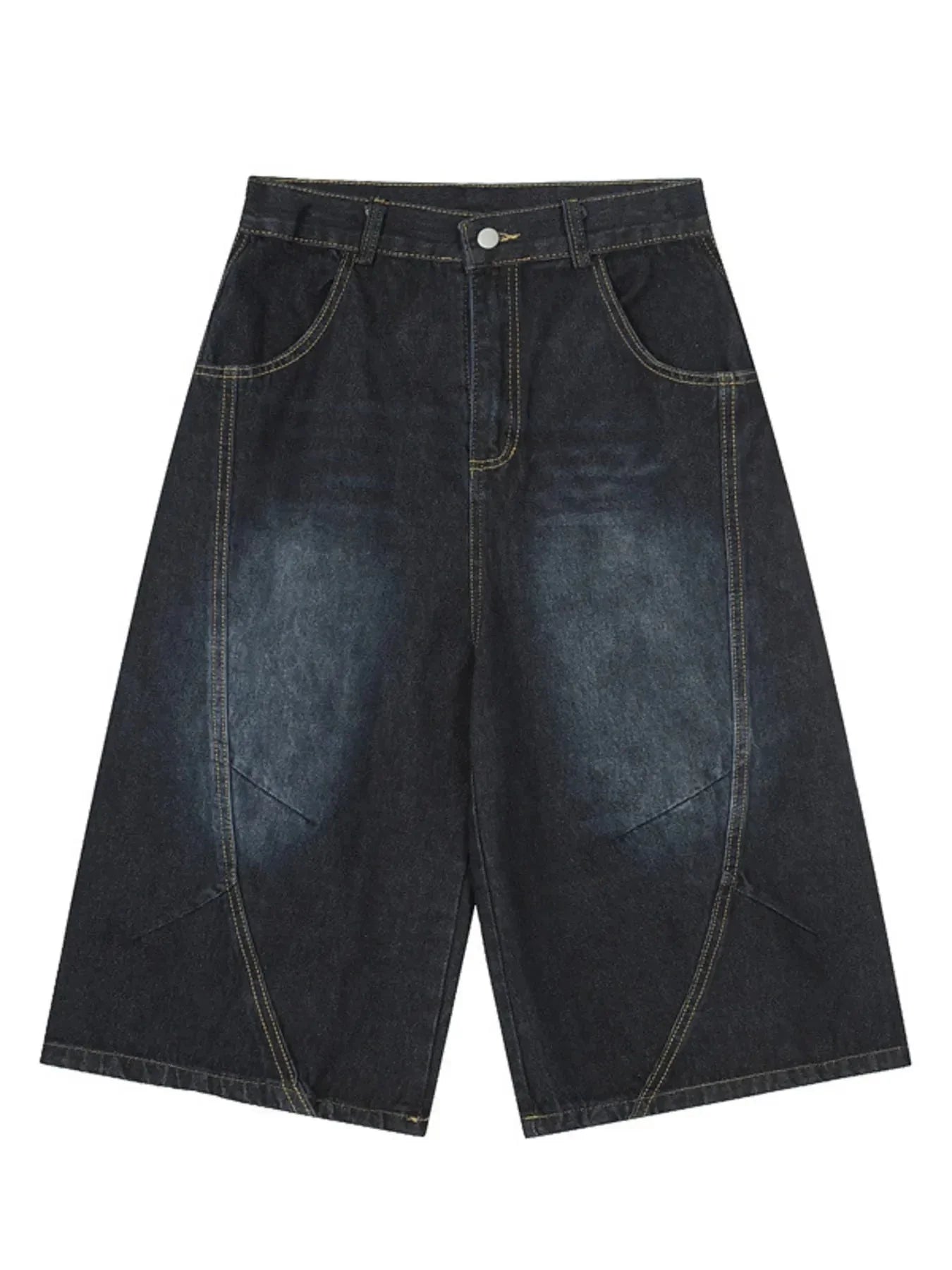 Men's Wide Leg Denim Shorts - VILLA FASHION