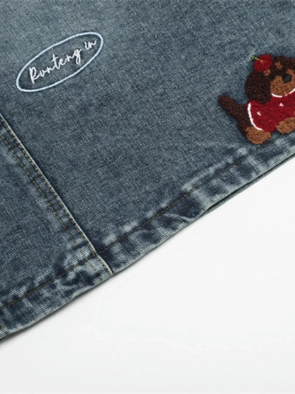 Men's Wide Leg Denim Shorts - VILLA FASHION