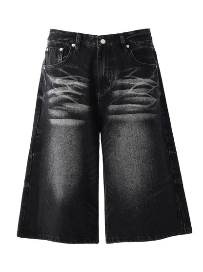 Men's Wide - Leg Denim Shorts - VILLA FASHION