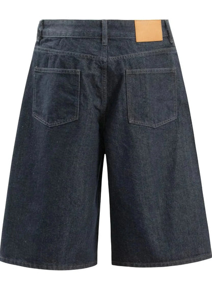 Men's Wide Leg Denim Shorts - VILLA FASHION