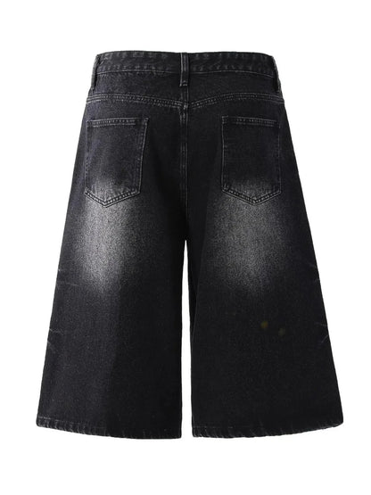 Men's Wide - Leg Denim Shorts - VILLA FASHION