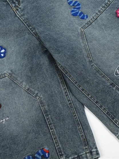 Men's Wide Leg Denim Shorts - VILLA FASHION