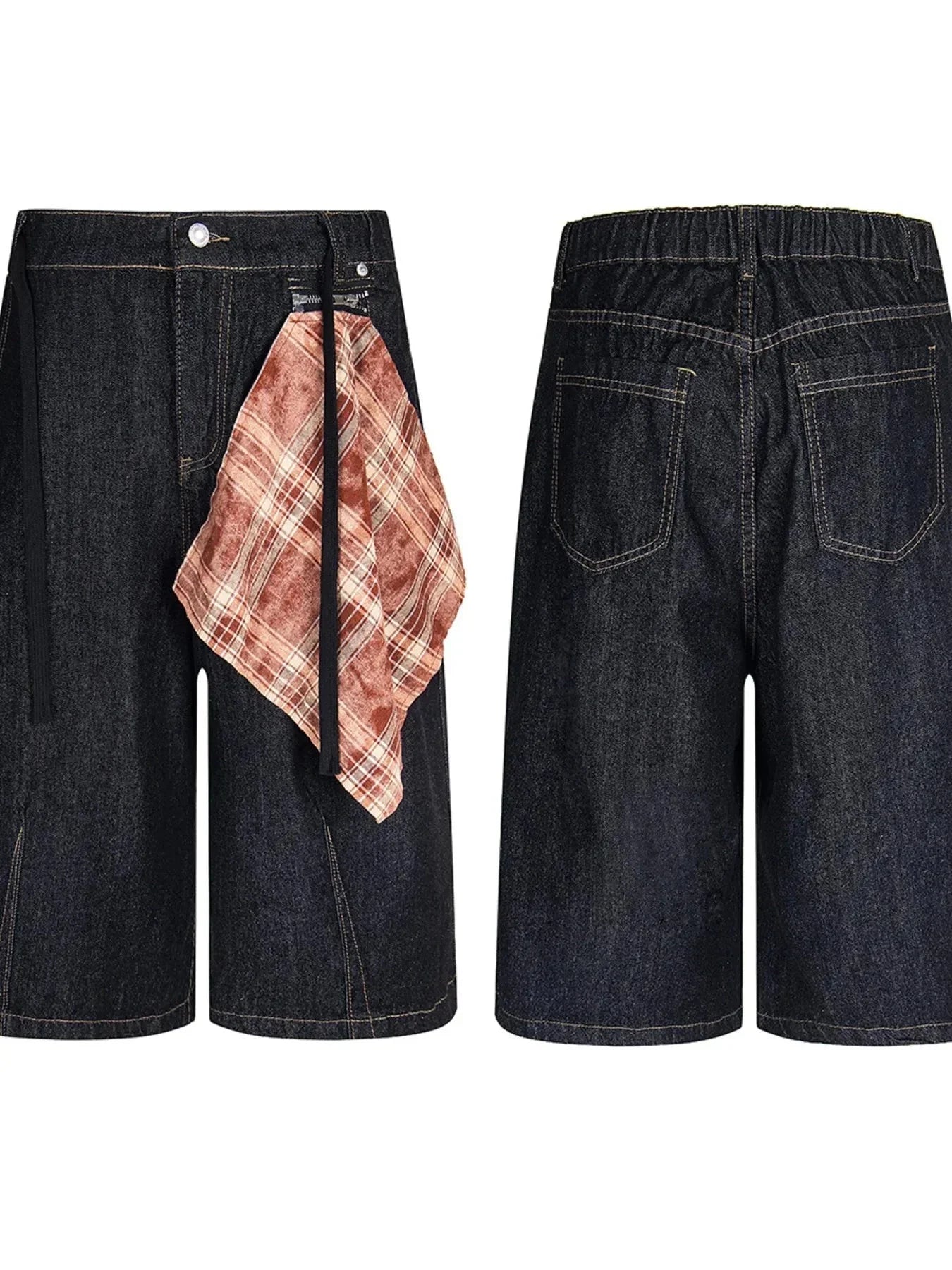 Men's Wide Leg Denim Shorts - VILLA FASHION