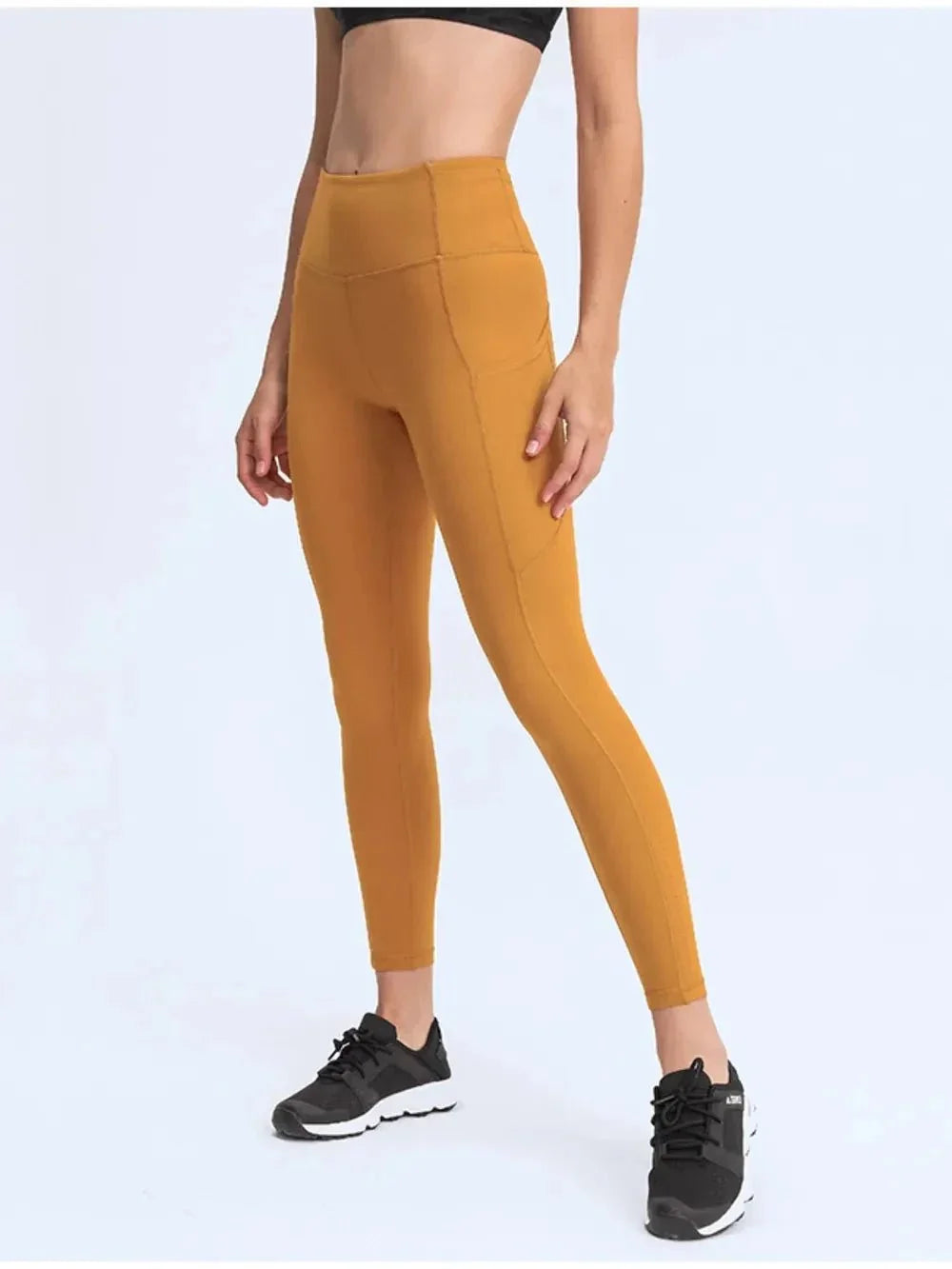 Millennia Wide Waistband Leggings with Pockets - VILLA FASHION