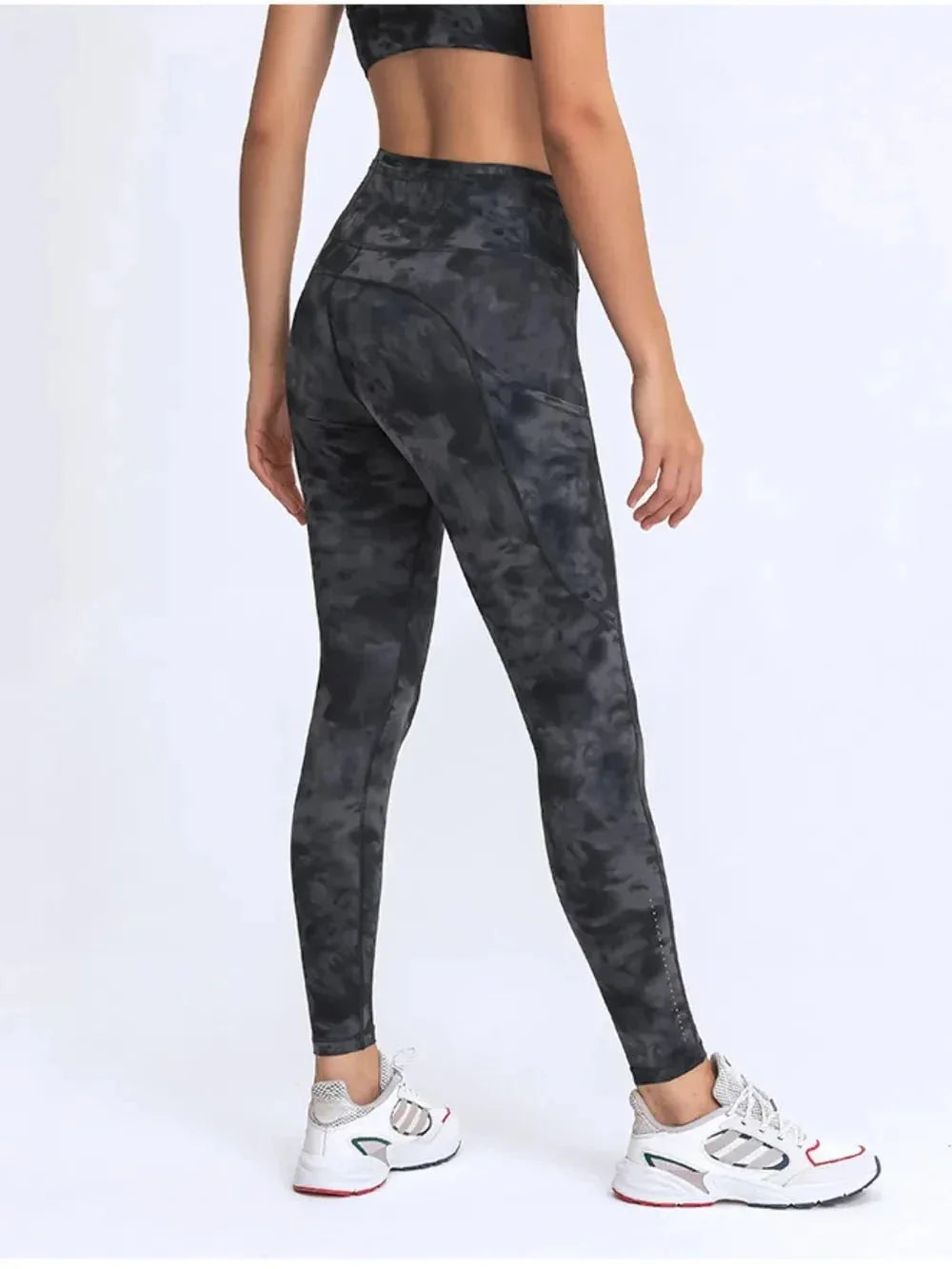 Millennia Wide Waistband Leggings with Pockets - VILLA FASHION