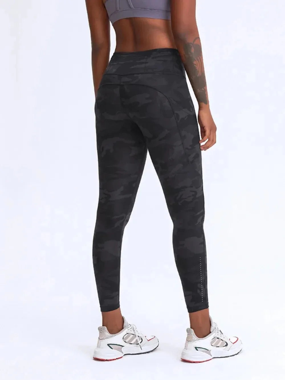 Millennia Wide Waistband Leggings with Pockets - VILLA FASHION