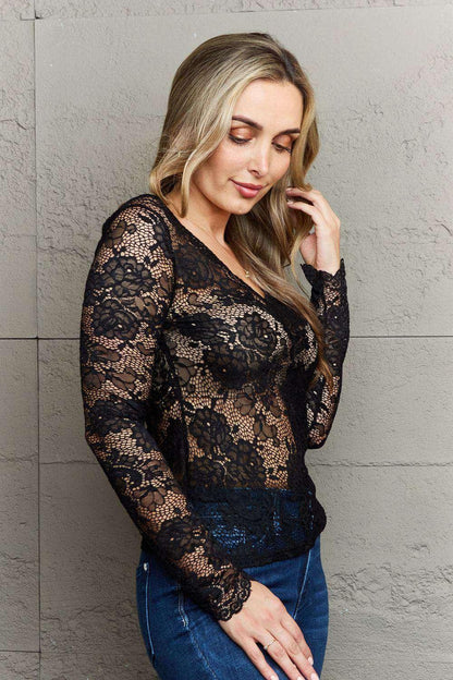 Ninexis Be Kind Off The Shoulder Lace Top - VILLA FASHION