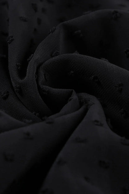 Plus Size Swiss Dot Spliced Lace V - Neck Blouse - VILLA FASHION