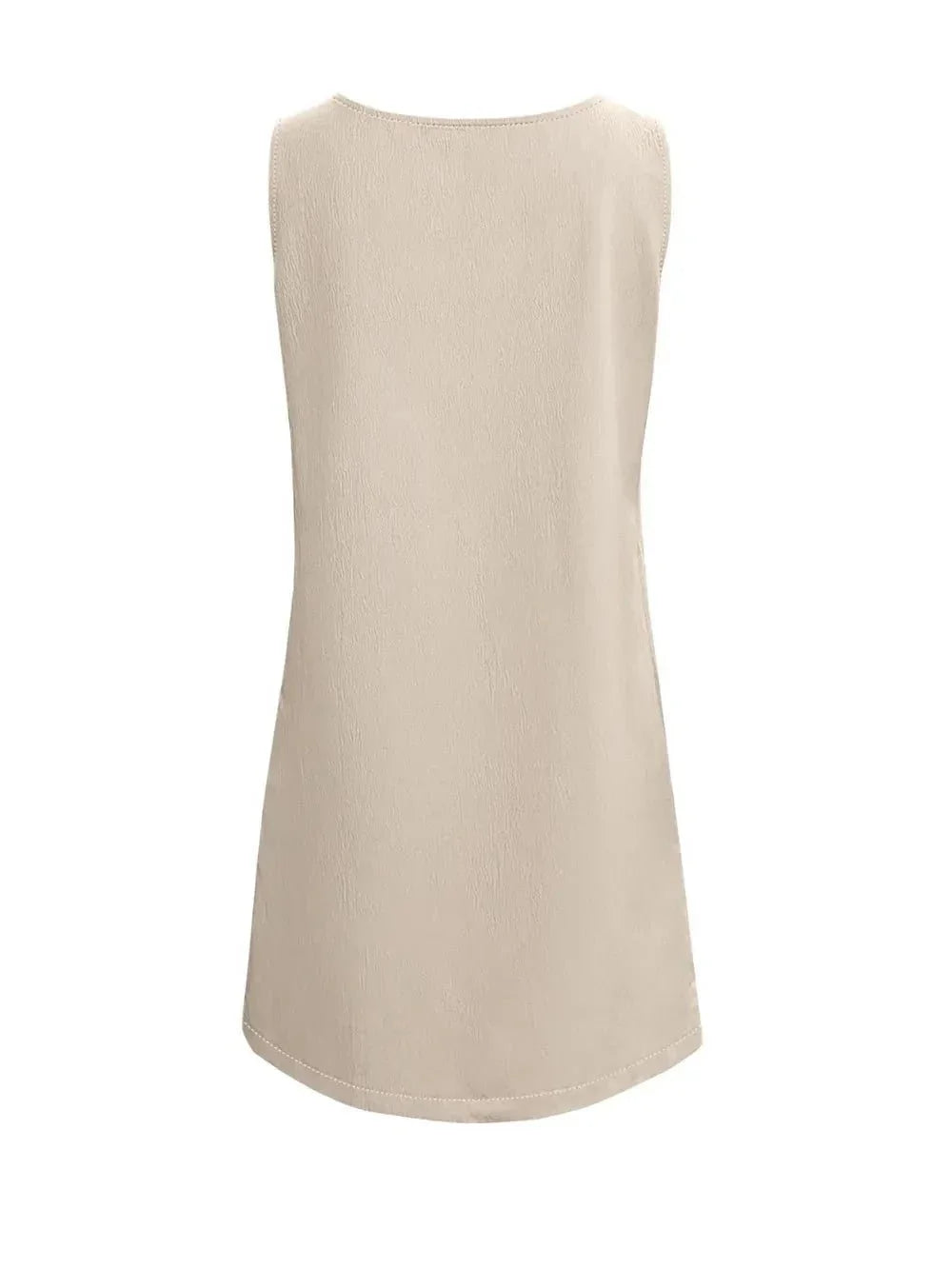 Pocketed Scoop Neck Sleeveless Dress - VILLA FASHION