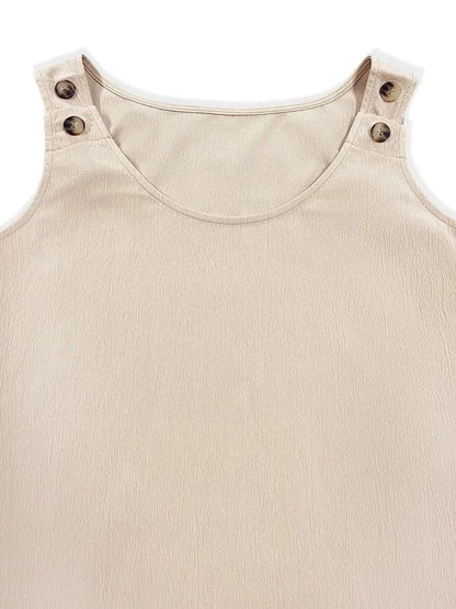 Pocketed Scoop Neck Sleeveless Dress - VILLA FASHION