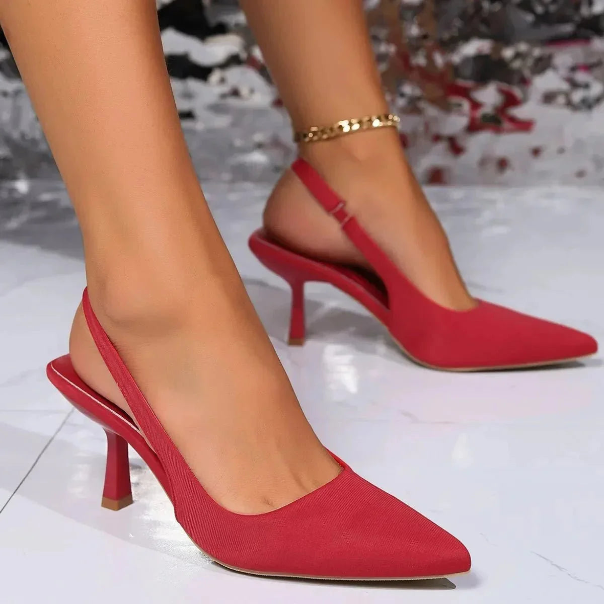 Point Toe Stiletto Pumps - VILLA FASHION