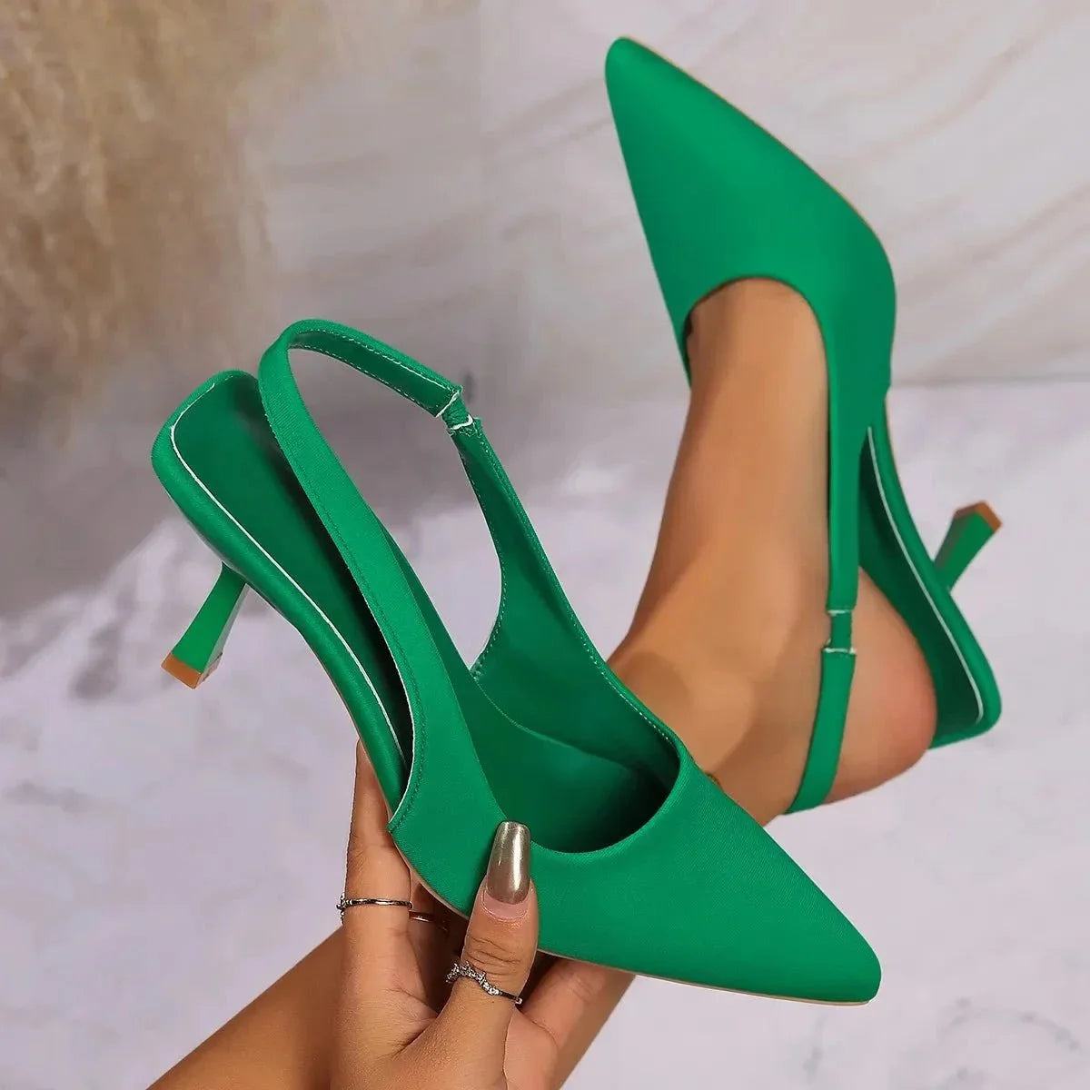 Point Toe Stiletto Pumps - VILLA FASHION