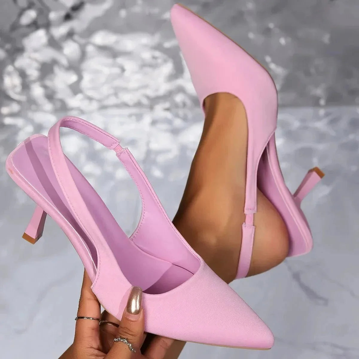 Point Toe Stiletto Pumps - VILLA FASHION