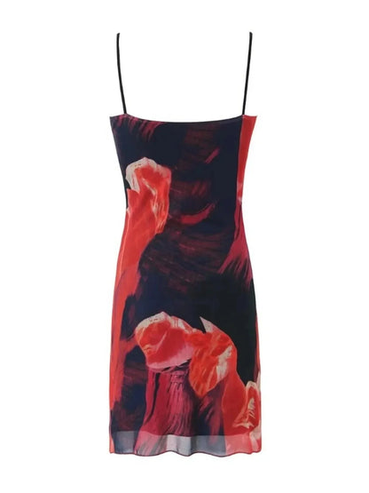 Printed Bodycon Cami Dress - VILLA FASHION