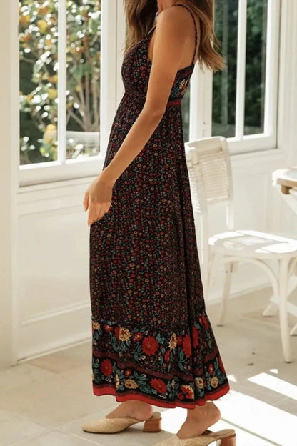 Printed Maxi Cami Dress - VILLA FASHION