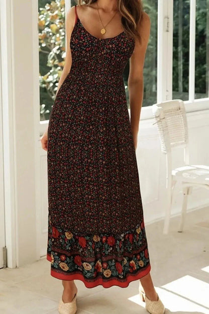 Printed Maxi Cami Dress - VILLA FASHION