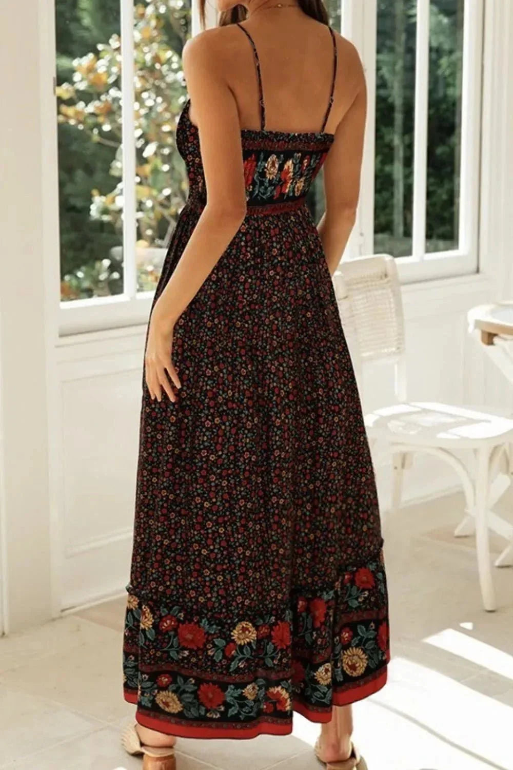 Printed Maxi Cami Dress - VILLA FASHION