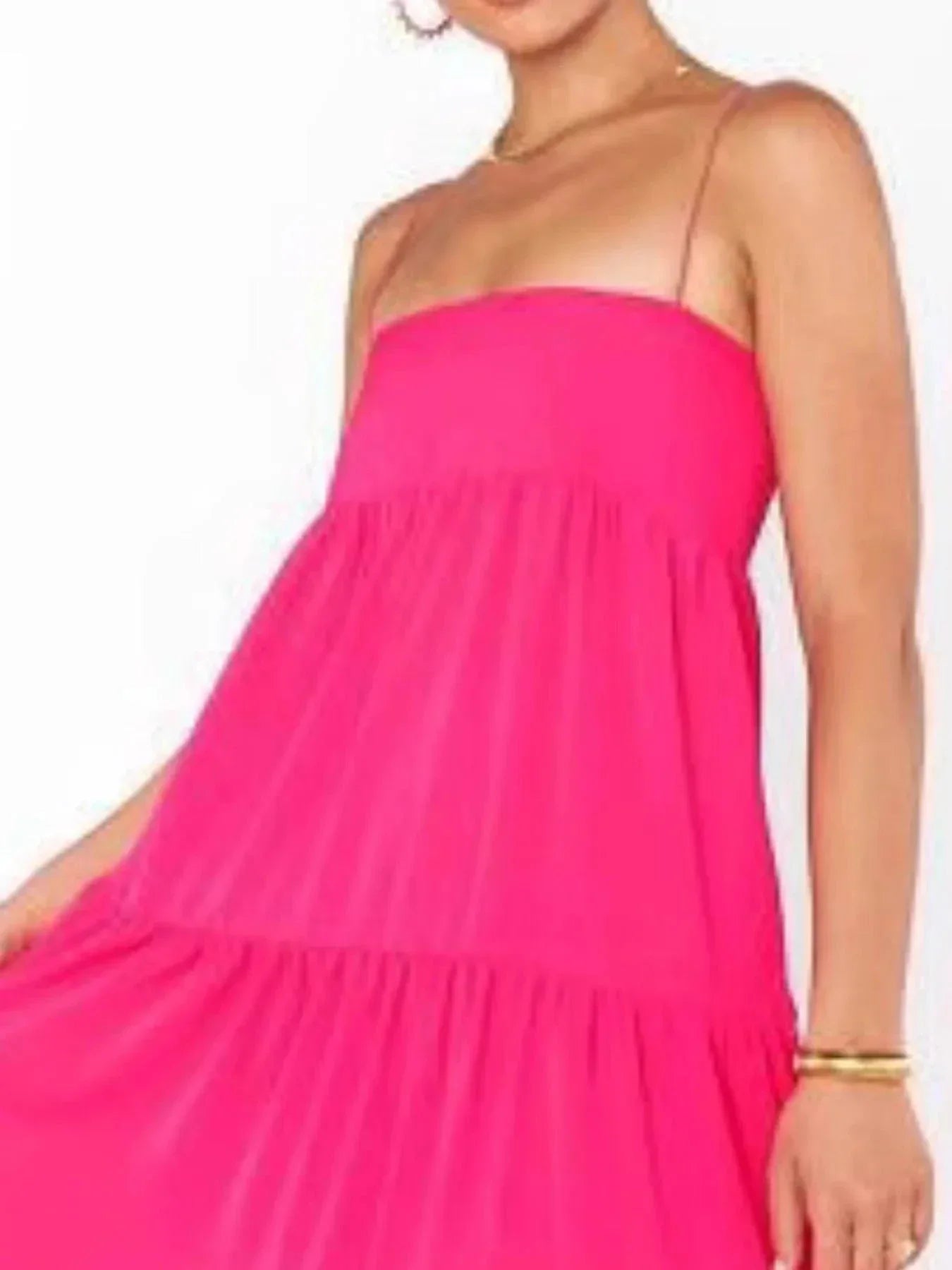 Printed Square Neck Cami Maxi Dress - VILLA FASHION