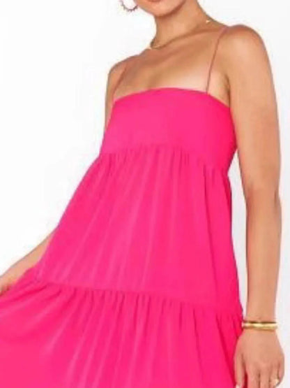 Printed Square Neck Cami Maxi Dress - VILLA FASHION