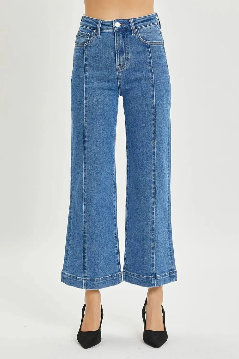 RISEN Full Size High Rise Wide Leg Jeans - VILLA FASHION