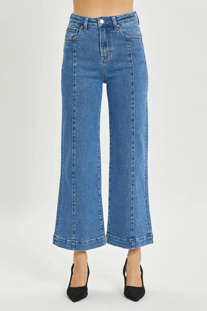 RISEN Full Size High Rise Wide Leg Jeans - VILLA FASHION