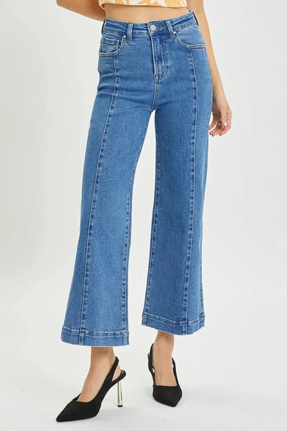 RISEN Full Size High Rise Wide Leg Jeans - VILLA FASHION