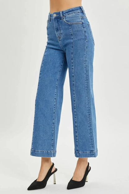 RISEN Full Size High Rise Wide Leg Jeans - VILLA FASHION