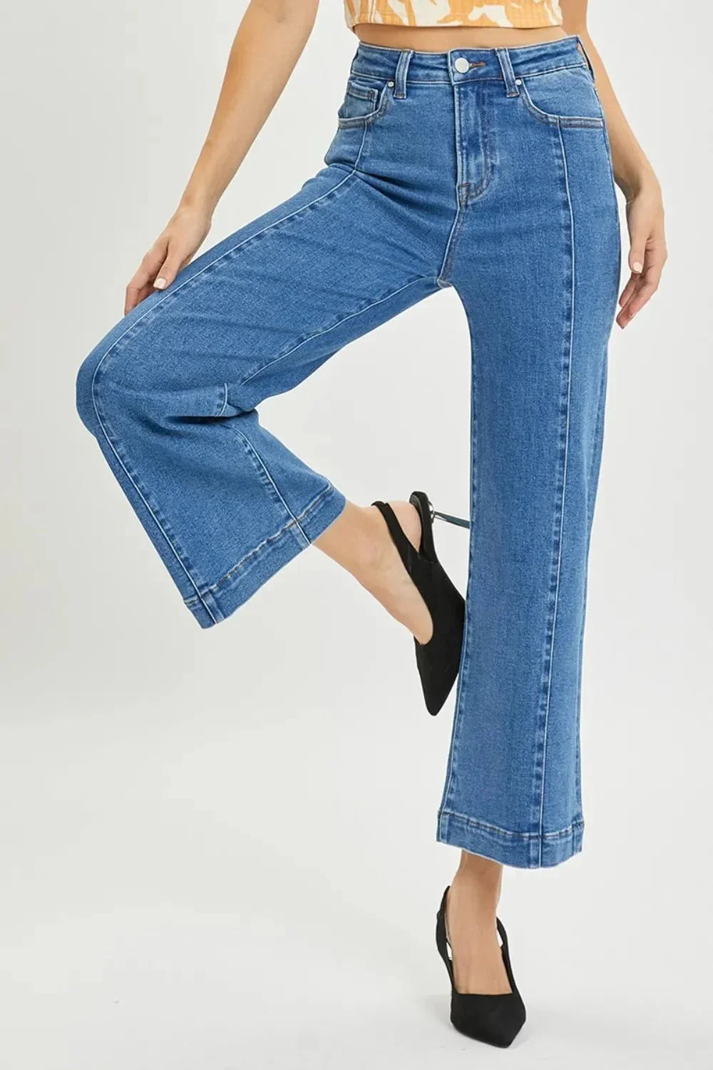 RISEN Full Size High Rise Wide Leg Jeans - VILLA FASHION