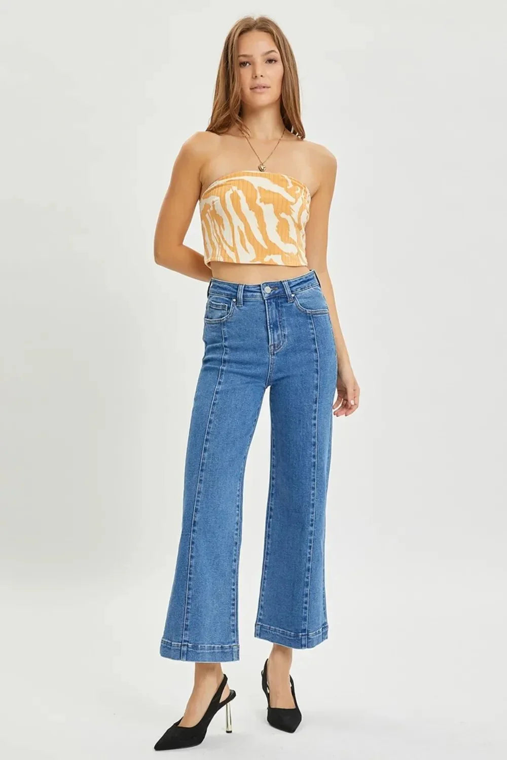RISEN Full Size High Rise Wide Leg Jeans - VILLA FASHION