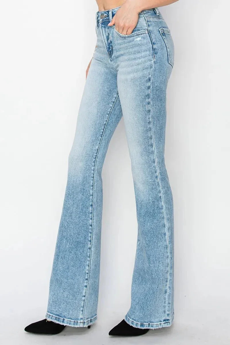 RISEN High Rise Bootcut Jeans - VILLA FASHION